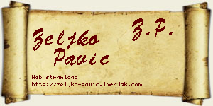 Željko Pavić vizit kartica
